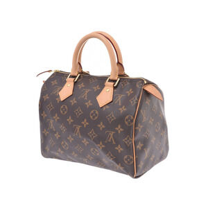Louis Vuitton Speedy Brown Leather Monogram Handbag